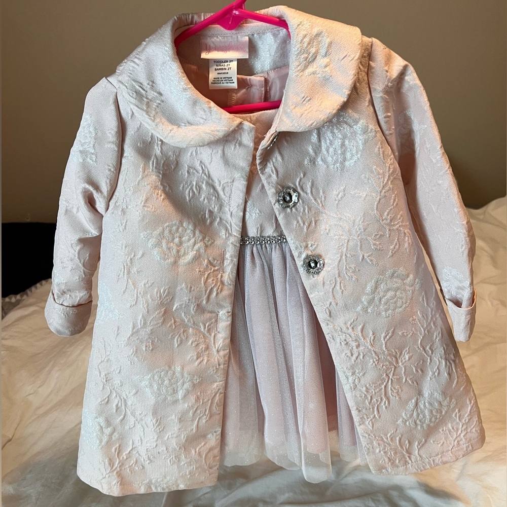 NWOT Toddler Dress with Matching Coat Set